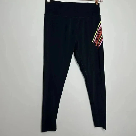 Workout Black Graphic Leggings - Picture 2 of 9